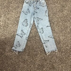 Butterfly Print Women's Jeans